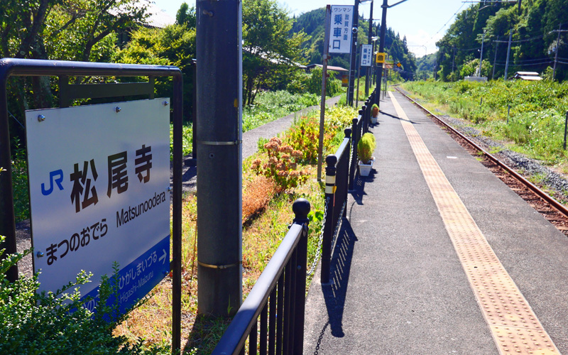 舞鶴　JR松尾寺の木造駅舎、RURUTEIの驛舎ねこのフロート
