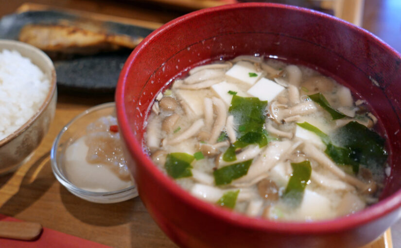 京都・岡崎　大阪屋こうじ店 糀屋Cafeの味噌汁定食