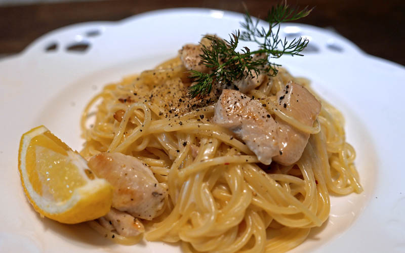 自分でつくる　レモン麹のクリームパスタ