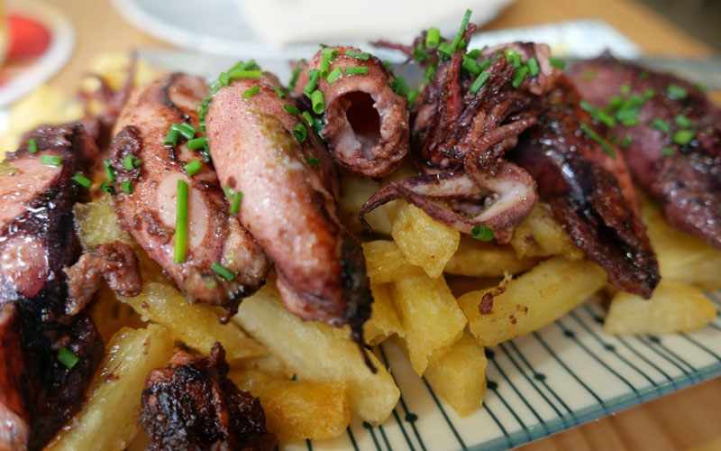 My memory　旅ランチ　ア・コルーニャの「イカのスペイン風」