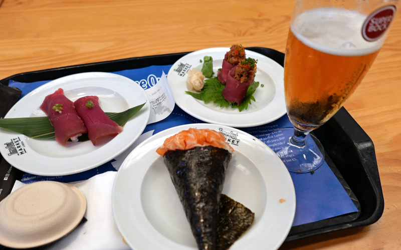 My memory　旅ランチ　リスボン、TimeOut Marketのすし