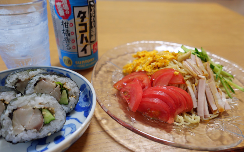 自分でつくる　冷麺のつもりの「中華風涼麵」