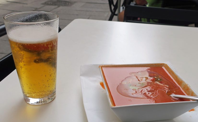 My memory　旅ランチ　サント・ドミンゴ・デ・ラ・カルサーダのガスパチョでひと息